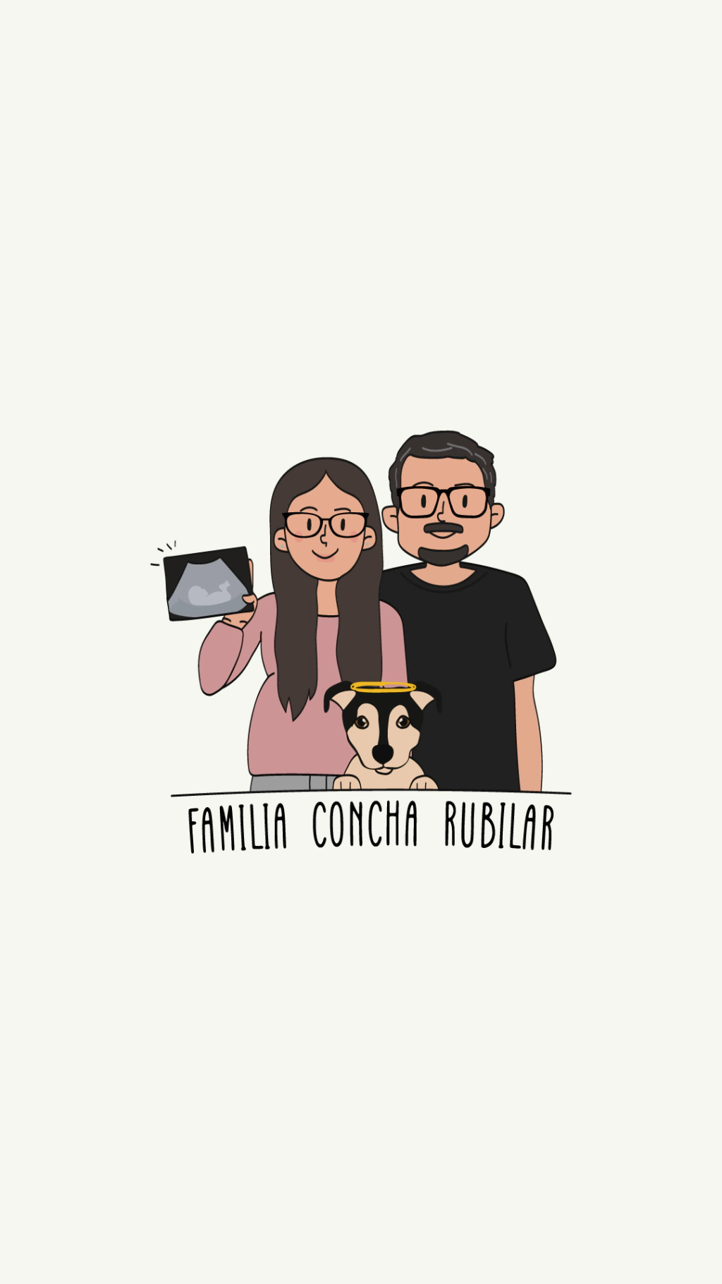 Retrato familiar ilustrado y personalizado por Cami